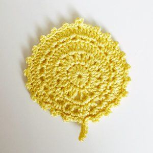Handmade Crochet Leaf Coasters - Multicolors
